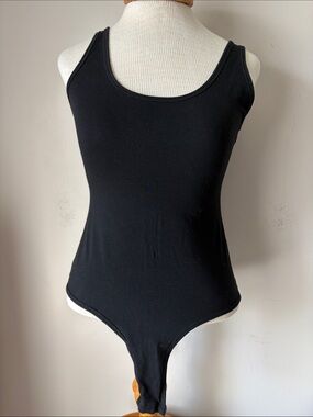 Classic Black Scoop Neck Bodysuit - Women